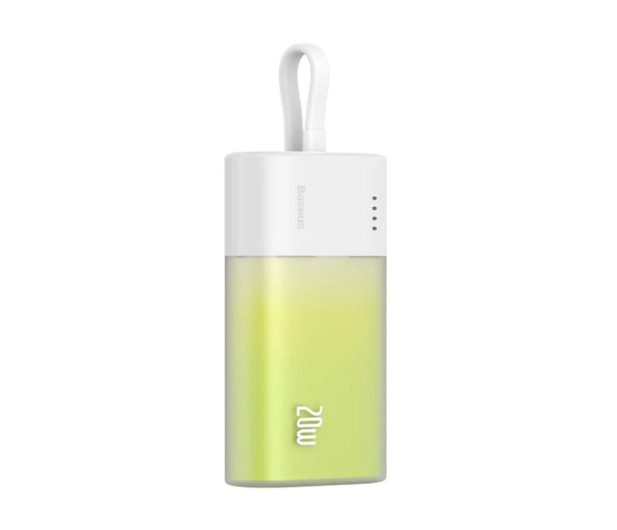 Baseus Powerbank Popsicle 5200mAh 20W z kablem biało-zielony - 1502076 - zdjęcie 2